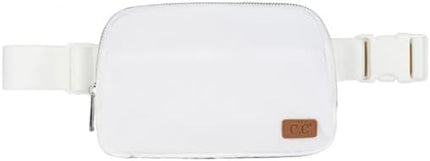 C.C. Belt Bag for Women: Crossbody Fanny Pack with Adjustable Strap - Fashion Waist Pack Gifts (BG-4253) (White)