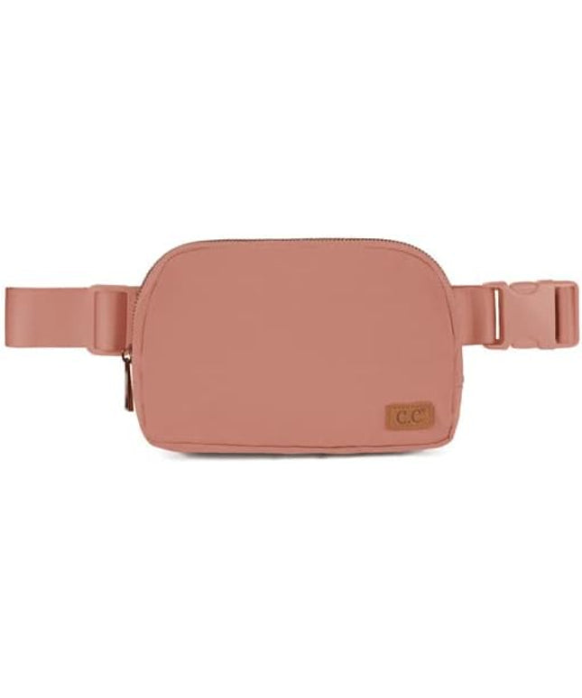 C.C Women's Fanny Pack Crossbody Bag with Adjustable Strap - Fashion Waist Pack in Dusty Mauve (BG-4253)