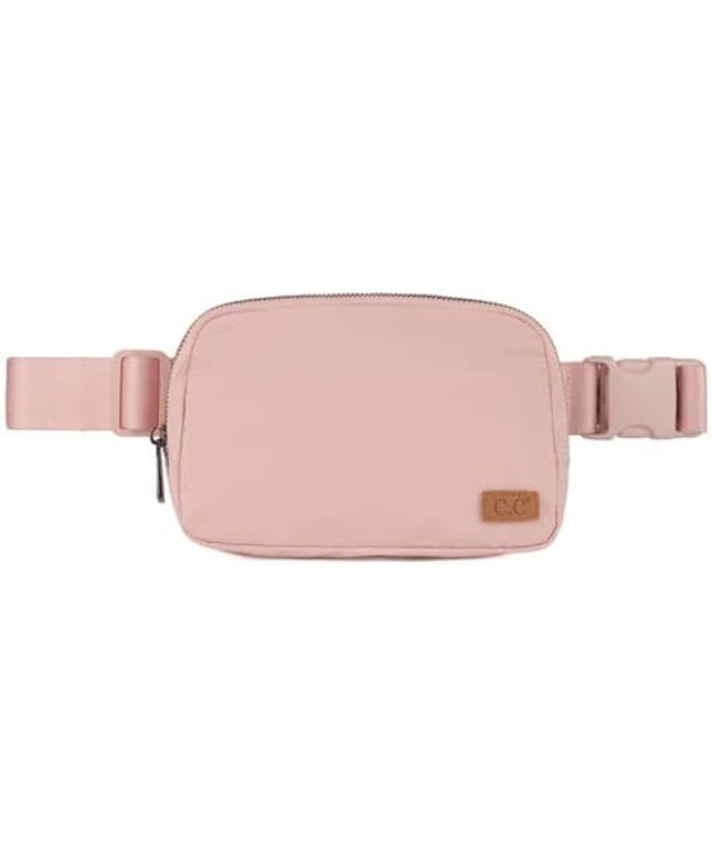C.C Belt Bag Lady's Crossbody Bags Fashion Waist Pack (Fanny Pack) with Adjustable Strap - Rose