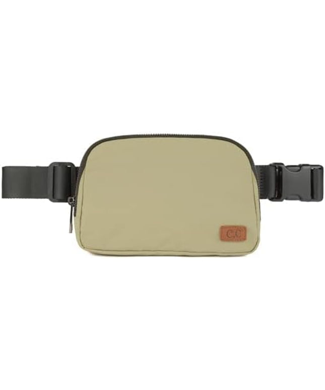 C.C Women's Belt Bag - Fanny Pack & Crossbody Bag for Waist - Adjustable Strap, Khaki (BG-4253)