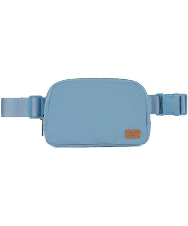 C.C Belt Bag Fanny Pack Crossbody Bags Fashion Waist Packs with Adjustable Strap Gifts for Women (BG-4253) (Steel Blue)