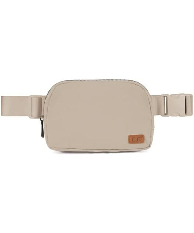 C.C Women's Belt Bag - Fanny Pack & Crossbody Bag with Adjustable Strap - Fashion Waist Pack in Beige (BG-4253)