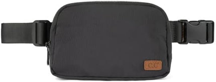 C.C Fanny Pack Crossbody Bag with Adjustable Strap - Women's Fashion Waist Pack Gifts (BG-4253) (Black)