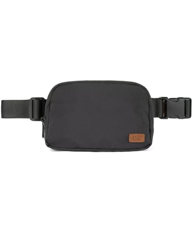 C.C Fanny Pack Crossbody Bag with Adjustable Strap - Women's Fashion Waist Pack Gifts (BG-4253) (Black)