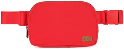 C.C Women's Belt Bag - Crossbody & Fanny Pack Waist Bag with Adjustable Strap (BG-4253) - Red