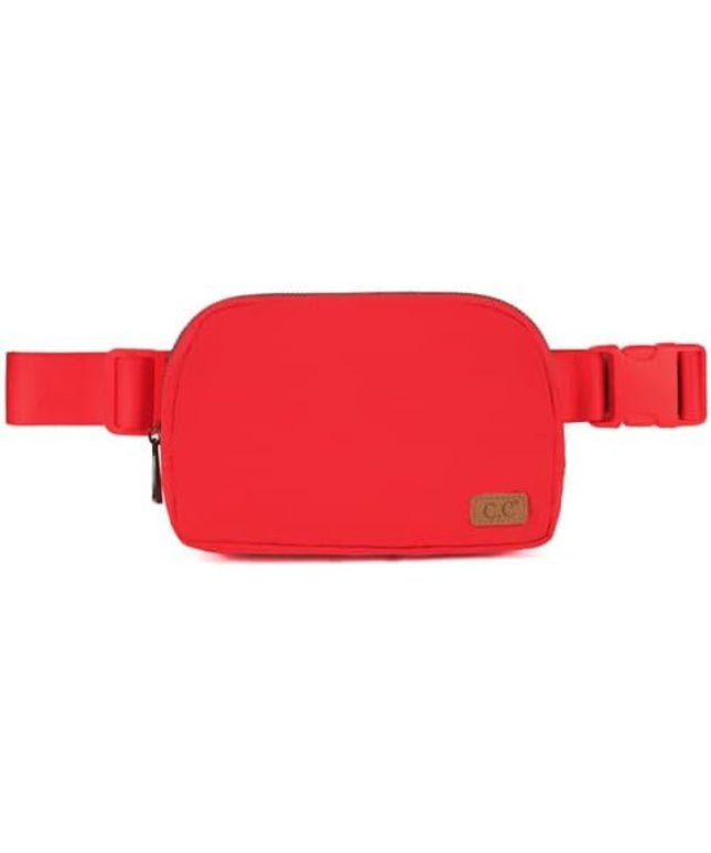 C.C Women's Belt Bag - Crossbody & Fanny Pack Waist Bag with Adjustable Strap (BG-4253) - Red