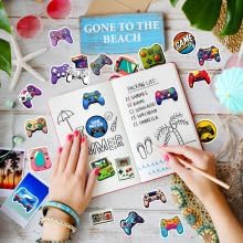 50 PCS Gaming Stickers Bulk Pack - Waterproof Vinyl Decals for Water Bottles,Skateboards Laptops, Phones| Cool Video Game Sticker for Boys, Teens, Adults | Aesthetic Gamer Gift Decals