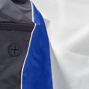 DISCOUNT PROMOS Two-Tone Drawstring Backpack Non-Woven Set of 1 - Customizable Text, Logo, Picture - Durable Sports Backpacks - Ideal for Sports, Travel, Gym & More - Blue
