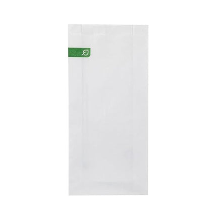 Eco-Products Renewable & Compostable 4"x8" 1# Paper Shopping Bags, White Paper, Case of 1000, No-Added PFAS, Pinch Bottom, Made with Renewable Resources, BPI-Certified