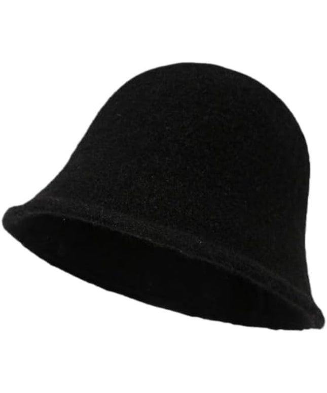 Winter Plush Fuzzy Polyester Bucket Hat Fisherman Hats for Women Men Bucket hat