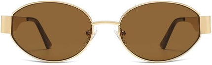 SOJOS Retro Oval Sunglasses for Women Trendy Classic Shades UV400 Protection SJ1256