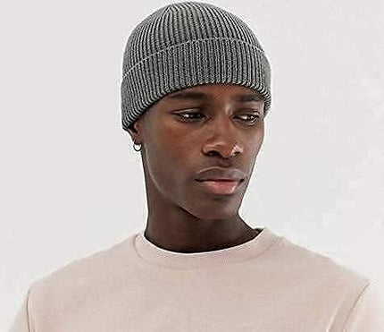 ROYBENS 4 Pack Wool Fisherman Beanies for Men, Knit Short Watch Cap Winter Warm Hats
