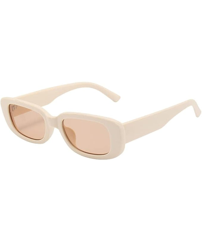 Dollger Rectangle Sunglasses for Women Men Trendy Retro Fashion Sunglasses UV 400 Protection Square Fram