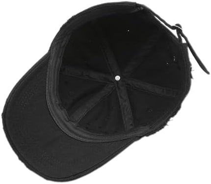 Vintage Washed Distressed Baseball Cap - Adjustable Unisex Solid Color Retro Hat for Outdoor & Casual Wear