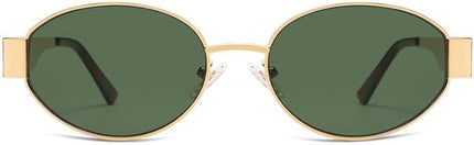 SOJOS Retro Oval Sunglasses for Women Trendy Classic Shades UV400 Protection SJ1256