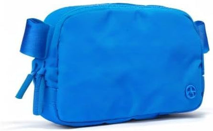 Pander Two Way Zipper Fanny Pack Nylon Everywhere Belt Bag for Women, Water Repellent Waist Packs, Crossbody Bags with Adjustable Strap (Capri Blue).