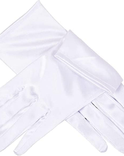Sahabowi Satin Gloves Formal Bridal Banquet Party Wedding Opera Solid Colorful Mitten For Women