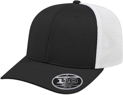 Cap America i8502 Flexfit 110 Premium Mid Profile 6-Panel Mesh Back Trucker Cap Hat w/UV Guard & Adjustable Snapback