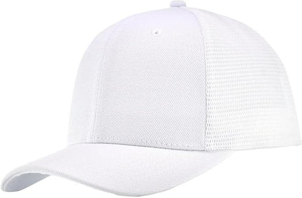 Mesh Snapback Hat (M/L/XL/XXL) - Blank Structured Men's Trucker Hats-Baseball Caps - Adjustable Ball Cap