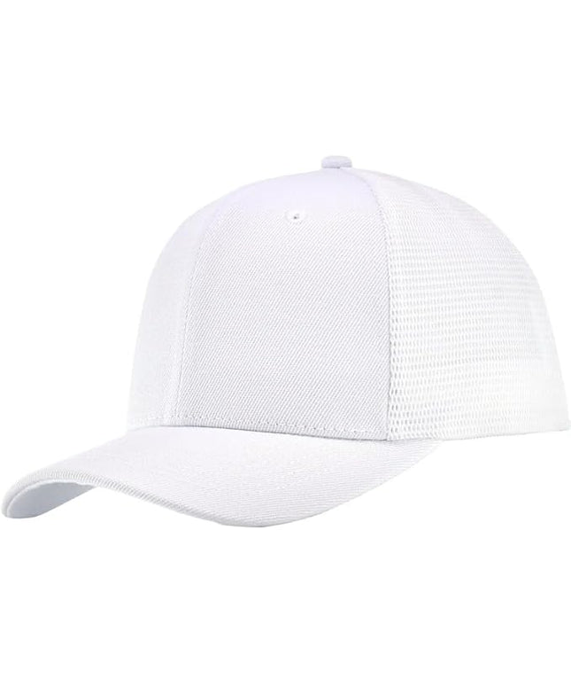 Mesh Snapback Hat (M/L/XL/XXL) - Blank Structured Men's Trucker Hats-Baseball Caps - Adjustable Ball Cap