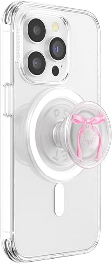 PopSockets PopGrip for MagSafe, Magnetic Phone Grip & Stand, Swappable Top, Secure Grip for iPhone MagSafe Cases, Kickstand for Hands-Free Viewing, Wireless Charging Compatible - Translucent Mint