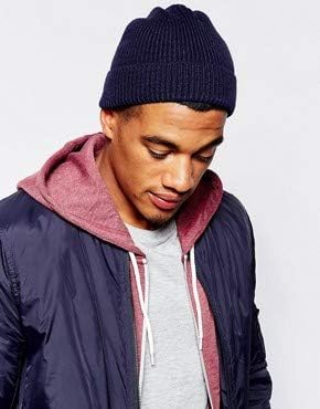 50% Wool Warm Cuffed Swag Knit Short Fisherman Beanie for Men Women Winter Hats Trawler Skull Cap