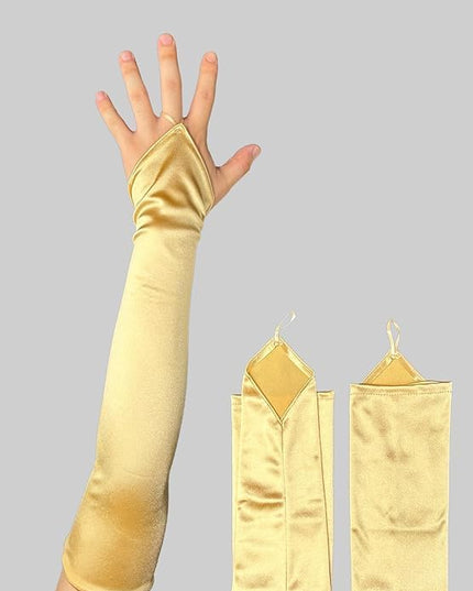 Fingerless Long Glove 1920s Satin Stretchy Elbow Length Opera Party Gloves