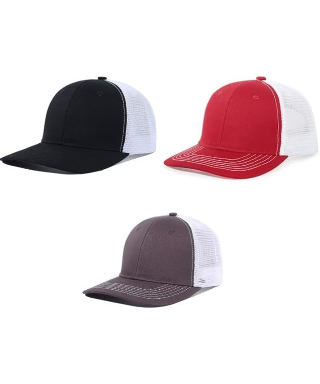 kozinu Unisex Trucker Hats Blank Mesh Snapback Hats Sport Plain Baseball Caps Adjustable Fitted Hat