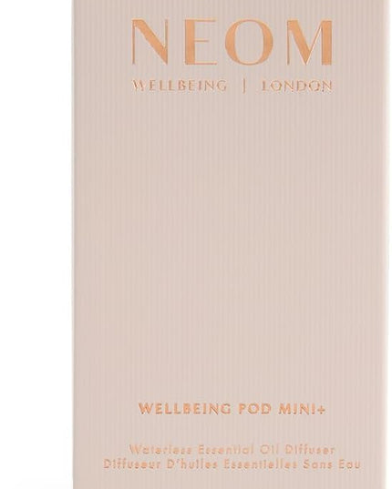 NEOM Wellbeing Pod Mini+ Essential Oil Diffuser, White I Waterless and Wireless I Portable & Versatile - car, Office or Home I Up to 125 Hours of Natural Fragrance use per Charge