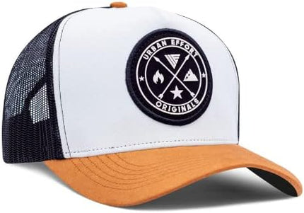Urban Effort Mesh Back Cap - for Men and Women Baseball Hat 5-Panel Trucker Hat - Great Snapback Closure for Hunting & Hiking