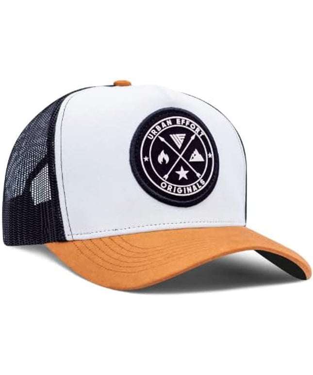 Urban Effort Mesh Back Cap - for Men and Women Baseball Hat 5-Panel Trucker Hat - Great Snapback Closure for Hunting & Hiking