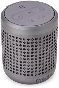 Cubitt Power Go Gen2 Portable Bluetooth Speaker – 16W Loud Sound, Waterproof IPX7, Bluetooth 5.3, Up to 9H Playtime, TWS Pairing, Quick USB-C Charging – Gun Metal