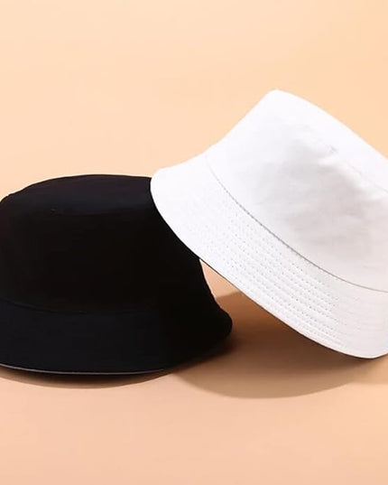 Malaxlx Unisex Bucket Hat Beach Sun Hat Aesthetic Fishing Hat for Men Women Teens, Reversible Double-Side-Wear