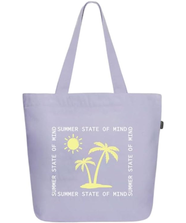Ecoright Aesthetic Canvas Tote Bag for Women Large Zipper Tote Bags with Pocket, Womens Tote Bag for Yoga, Work, Beach