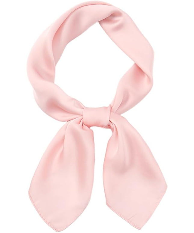 CHUNG Women's Square Satin Scarf 27.5" Bandanas Solid 50s Retro Neck Scarves Emulation Silk Handbag Hair Ribbons Necktie