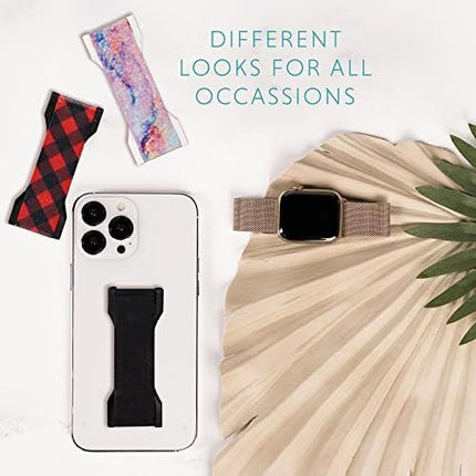 LOVEHANDLE PRO Premium Phone Grip - Silicone Phone Strap - Magnetic Phone Mount and Kickstand for Smartphone and Tablet - Lavender Glow Silicone
