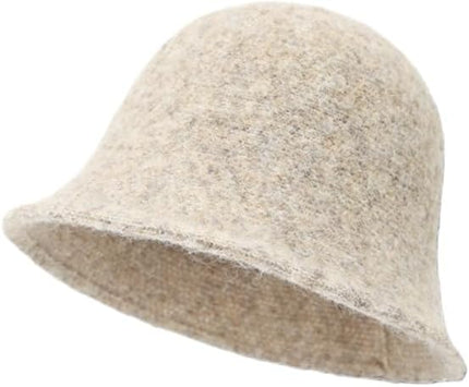 Winter Plush Fuzzy Polyester Bucket Hat Fisherman Hats for Women Men Bucket hat