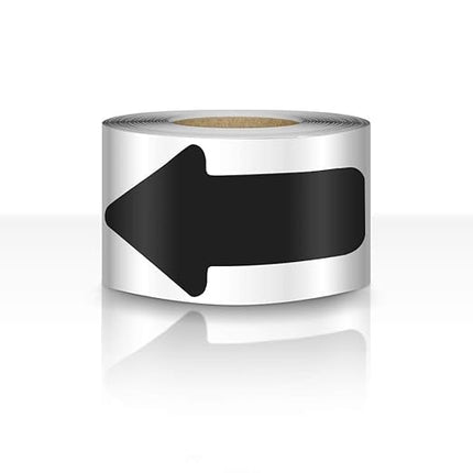 Arrow Floor Sticker Tape 2"×4" Arrow Floor Marking Sticker Sign 200 PCS Arrow Decal Tape Black