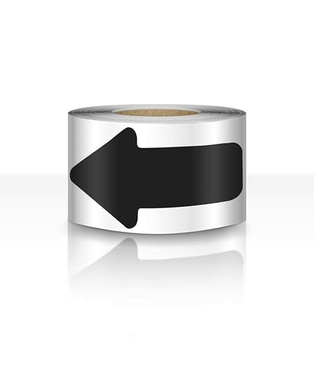 Arrow Floor Sticker Tape 2"×4" Arrow Floor Marking Sticker Sign 200 PCS Arrow Decal Tape Black