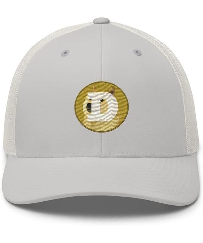 Dogecoin Crypto Embroidered Logo Trucker Cap