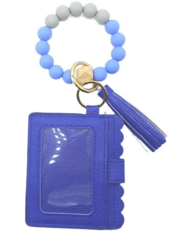 Wristlet Keychain for Women Silicone Key Ring Bracelet Wristlet Wallet Bracelet Keychain Card Holder Keyring