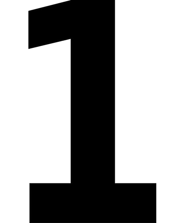 Mighty Line 1 Number Die Cut Location Markers, Large Decal Stickers for Pallet and Machinery Marking, Heavy-Duty, Peel and Stick Adhesive, Industrial Quality, 6"x10", Pack of 10, White