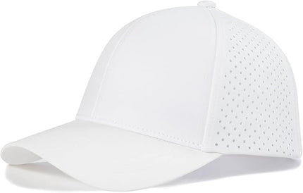 VOBOOM Men Quick Dry Baseball Cap Laser Cut Mesh Ball Curved Brim Snapback Hat