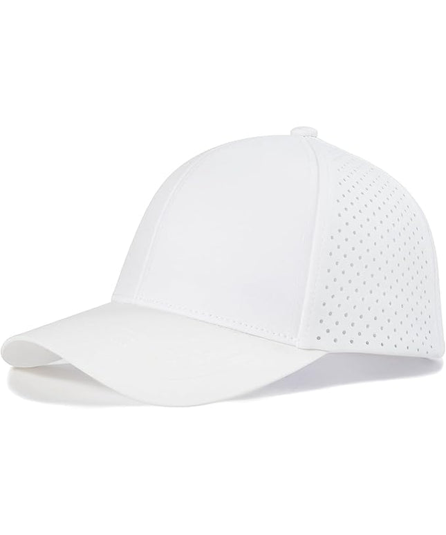 VOBOOM Men Quick Dry Baseball Cap Laser Cut Mesh Ball Curved Brim Snapback Hat