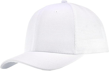 Mesh Snapback Hat (M/L/XL/XXL) - Blank Structured Men's Trucker Hats-Baseball Caps - Adjustable Ball Cap