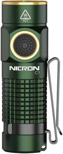 NICRON 1200 Lumens EDC Flashlight with Magnet, Rechargeable Pocket Light Compact High Lumens Handheld Light, C1 Mini Flashlight 7 Modes for Outdoor Camping, Hiking (Black)