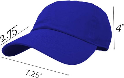Glory Max 100% Cotton Baseball Cap Classic Plain Low Profile Golf Dad Hat Buckle Adjustable