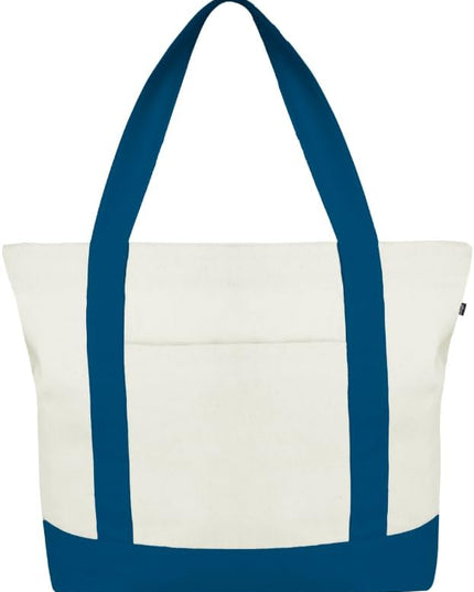 Eco Right Canvas Tote Bag for Women with Zip & Inner Pocket, 100% Organic Cotton Tote Bags for Men, Shopping, Beach