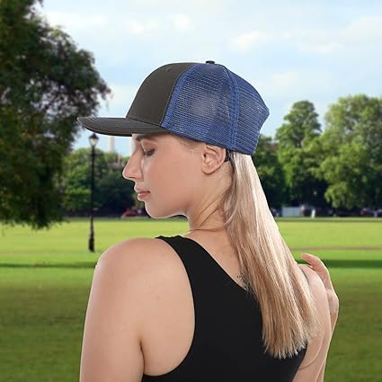 kozinu Unisex Trucker Hats Blank Mesh Snapback Hats Sport Plain Baseball Caps Adjustable Fitted Hat