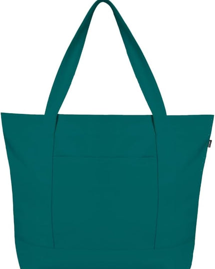 Eco Right Canvas Tote Bag for Women with Zip & Inner Pocket, 100% Organic Cotton Tote Bags for Men, Shopping, Beach